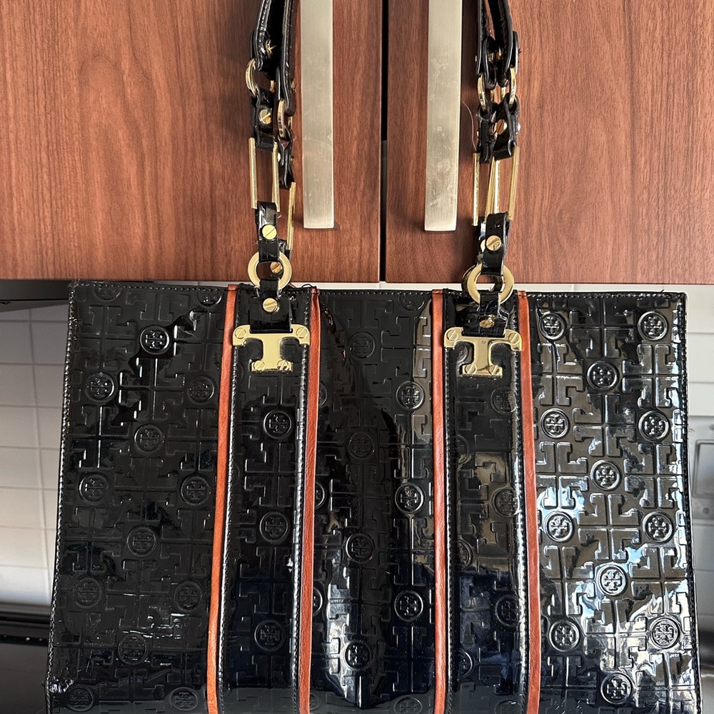 Tory Burch Black and Orange Women's Bag